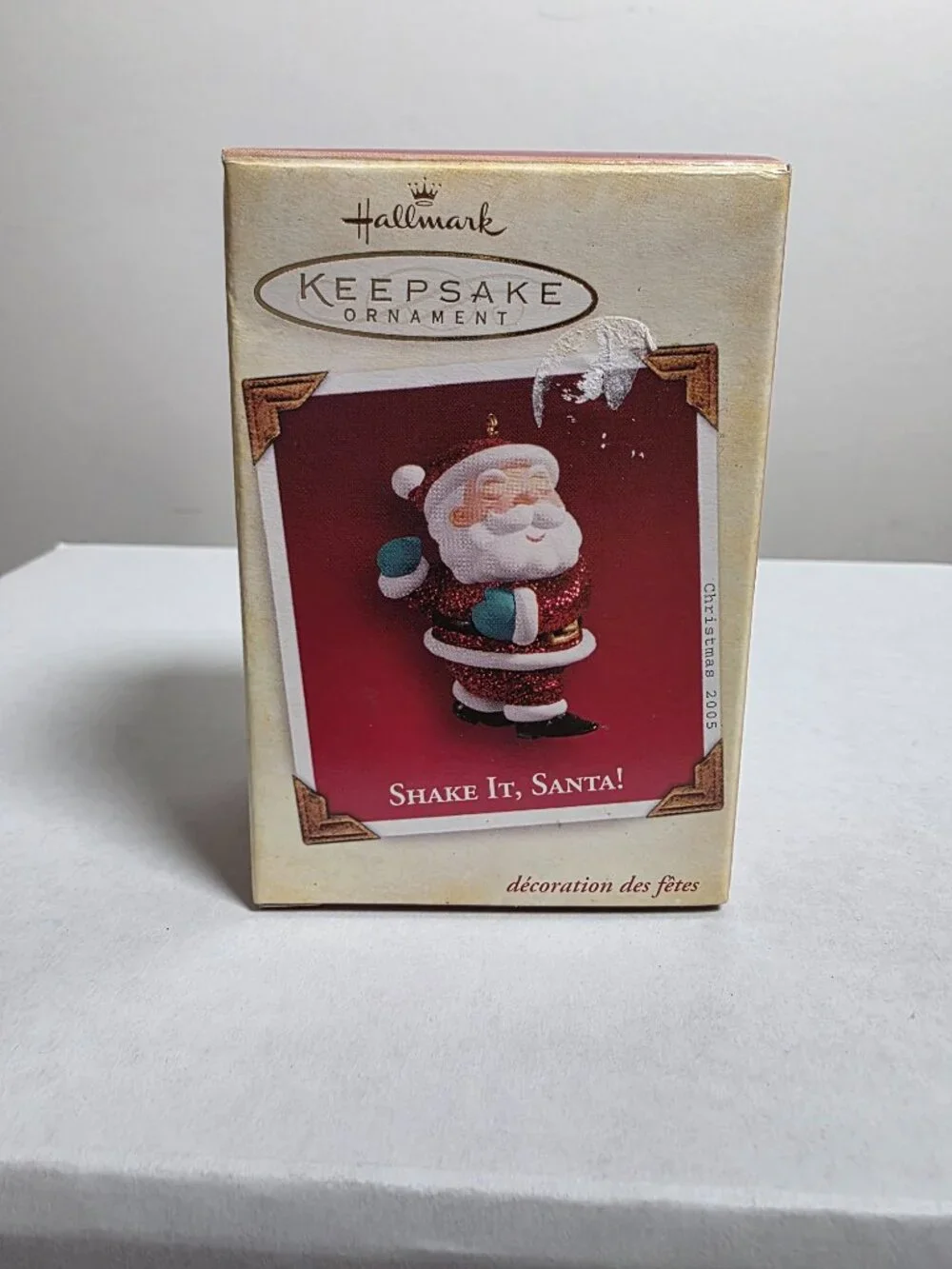 Shake It, Santa! 2005 Hallmark Keepsake Ornament Red Glitter Suit READ